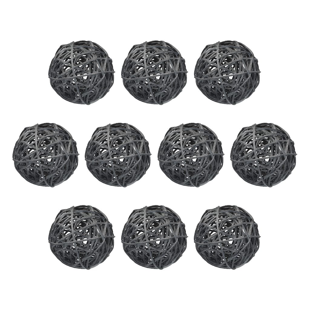 10 Pcs Wicker Rattan Balls 2.4 Inch Rattan Decorative Balls