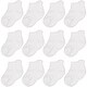 preview thumbnail 1 of 4, CozyWay Ankle Grip Socks, 0-6 Month, White - 12 pair, Unisex
