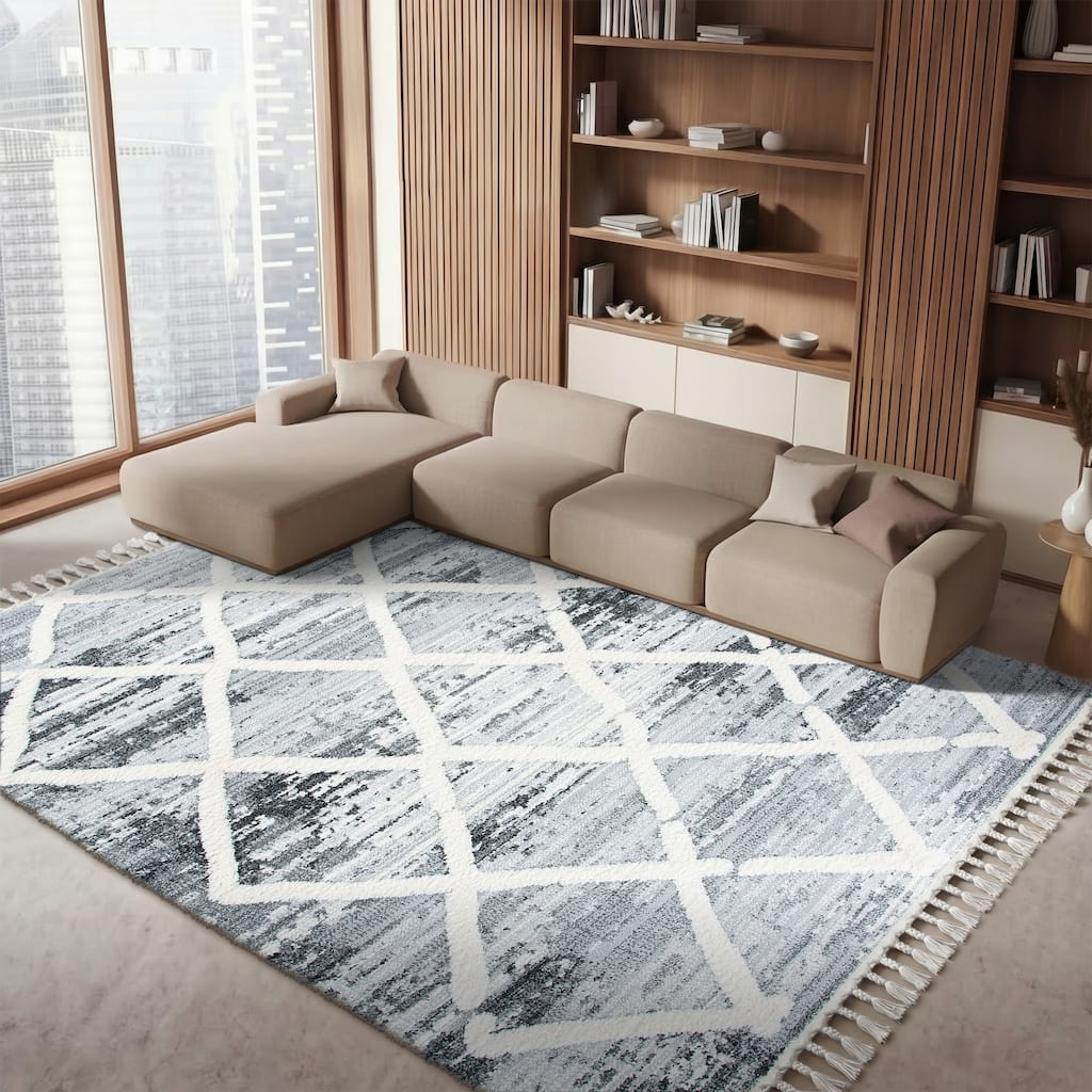 SAFAVIEH Moroccan Tassel Shag Facunda 2-inch Thick Rug