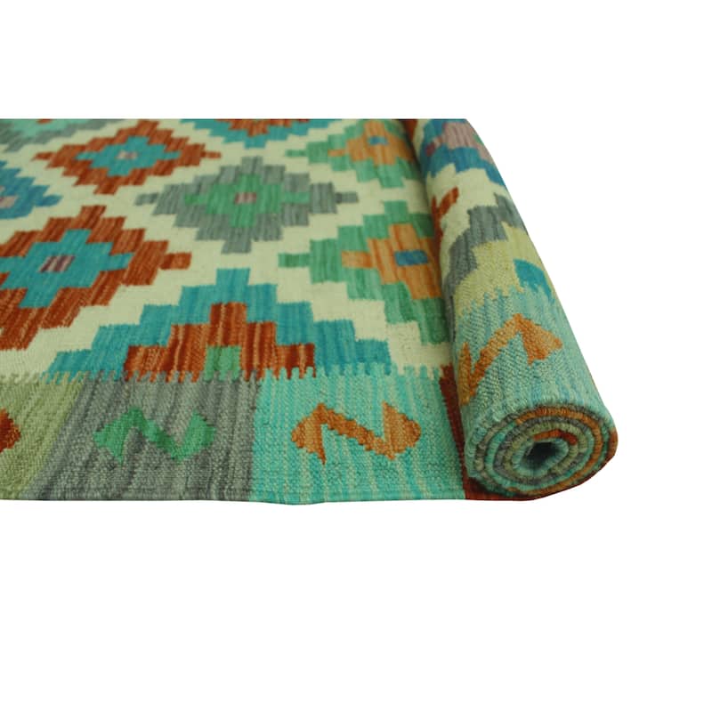 Sangat Flatweave Dana Ivory/Rust Runner - 2'9" x 8'4"