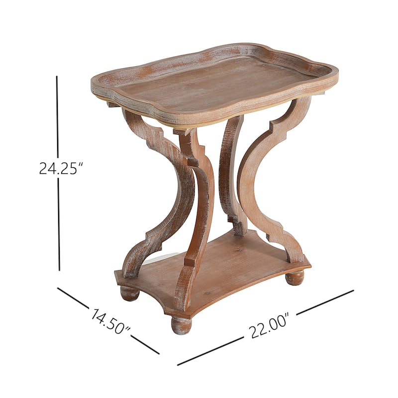 Ouray French Country Accent Table with Rectangular Top by Christopher Knight Home