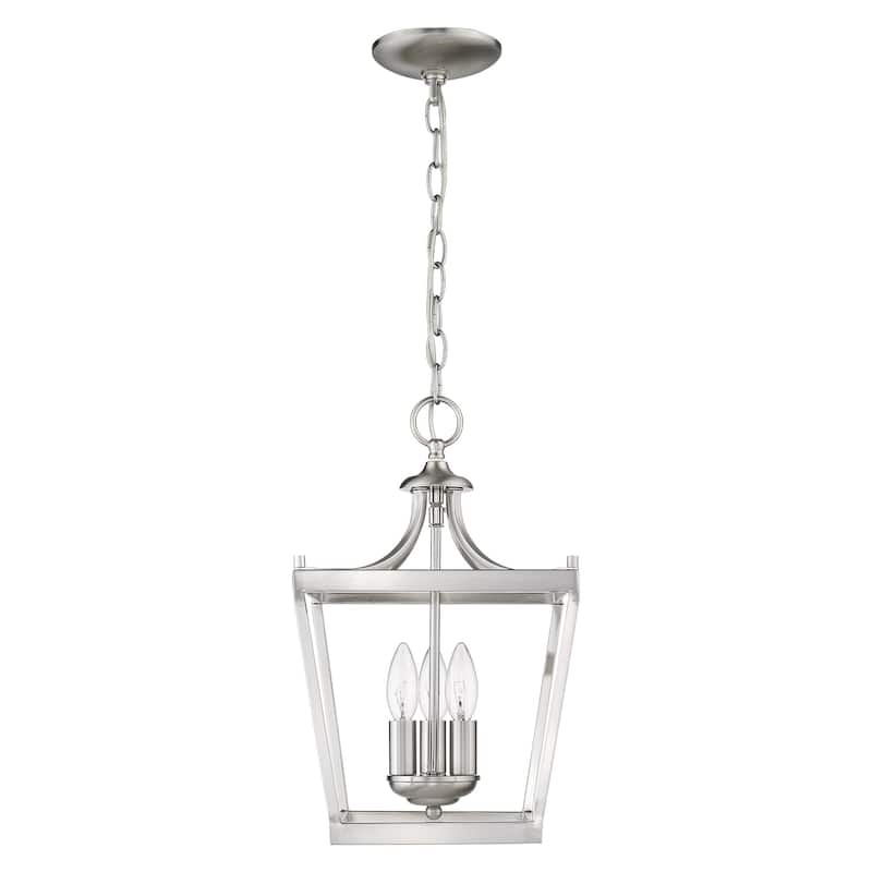 HomeRoots Vintage Silver Metal Tapered Hanging Light - 10' X '16' X '10