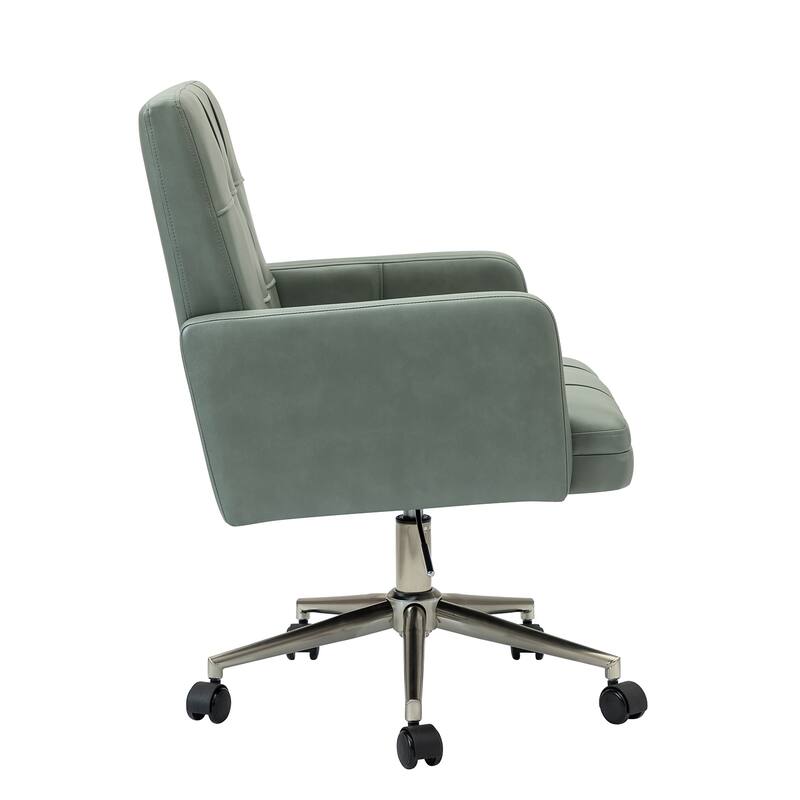 Lorenz Modern Vegan Leather Height-adjustable Office Chair with 5 Wheels by HULALA HOME