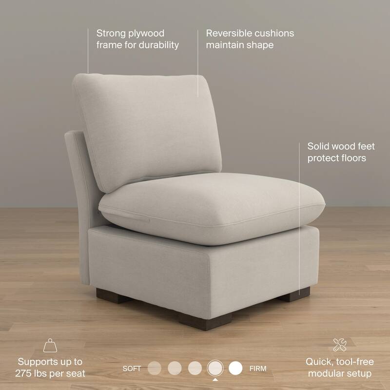 Bush Home Sienna Modular Armless Chair