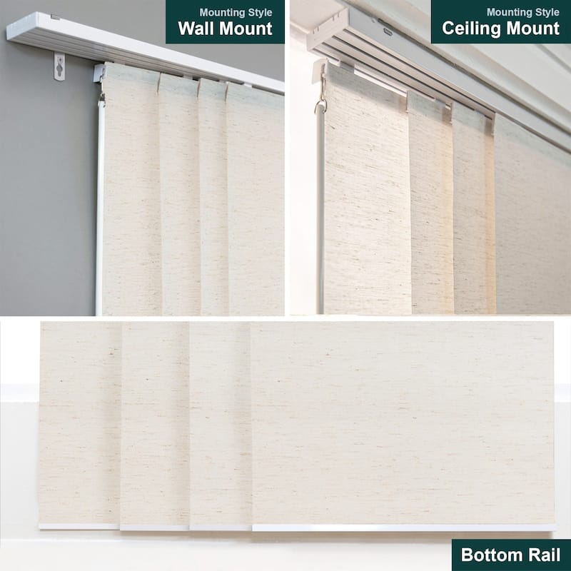 CHICOLOGY Adjustable Sliding Panels, 4-Rail Track, Light Filtering