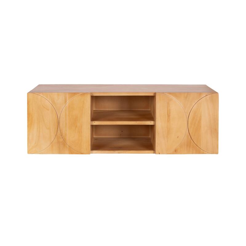 Kate and Laurel Townsend Floating Media Wall Cabinet - 36x12x12