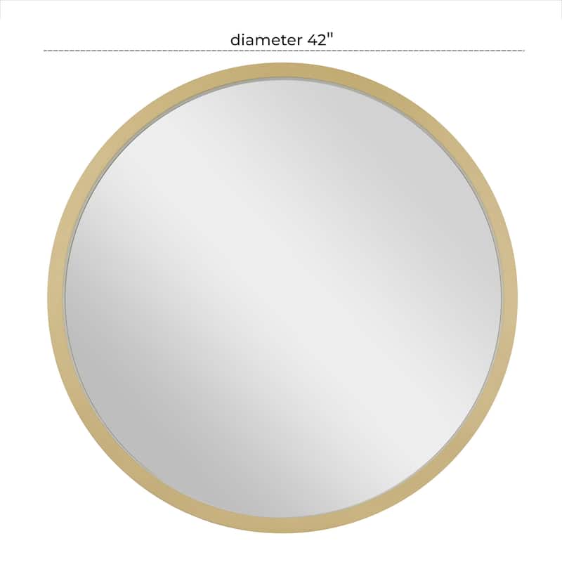 Wooden Wall Mirror with Thin Frame - Black, White, Gold - Roche River Decor