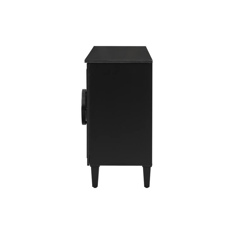 Four-door sideboard with French-Inspired,Suitable for Living Rooms, Entrance and Study Rooms