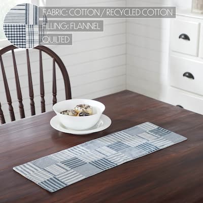 Sawyer Mill Black Runner Quilted 12x36