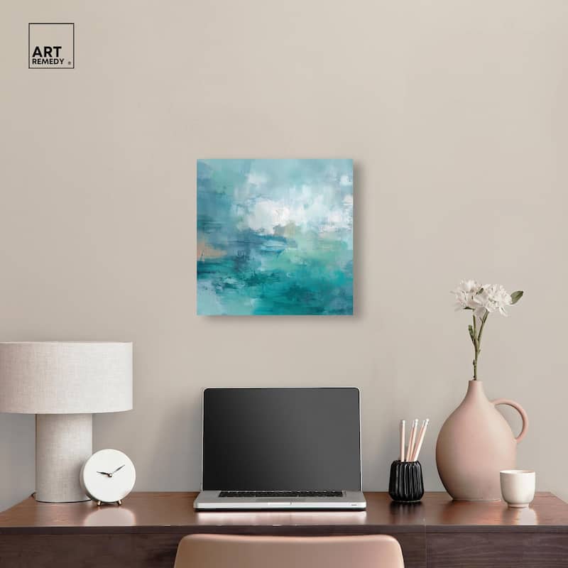 Green Blue II Canvas by Art Remedy, Gallery Wrapped