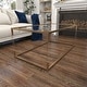 preview thumbnail 11 of 14, Gold Metal Living Room Coffee Table with Clear Glass Top and Acrylic Legs