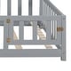 preview thumbnail 10 of 40, Full Size Wood Floor Bed w/ Bookcases ,Guard Rails,Storage Headboards