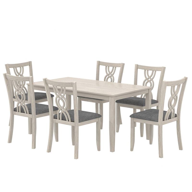 Javlergo 5/7-Piece Solid Wood Dining Set