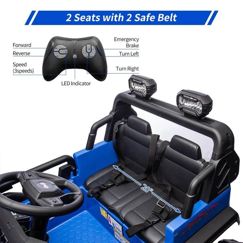 24V 9Ah Kids Ride On 2 Seaters Electric Car with Remote Control