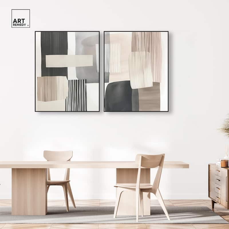 Floating Shapes II Canvas Set of 2 by Art Remedy