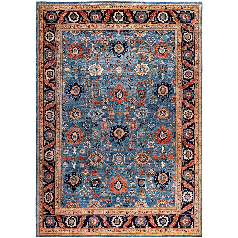 Serapi One-of-a-Kind Hand-Knotted Area Rug - Blue - 9' 10" x 13' 9"