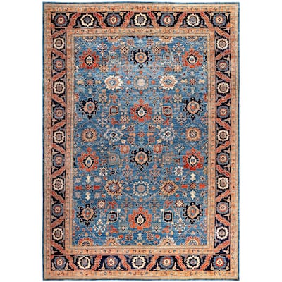 Serapi One-of-a-Kind Hand-Knotted Area Rug - Blue - 9' 10" x 13' 9"