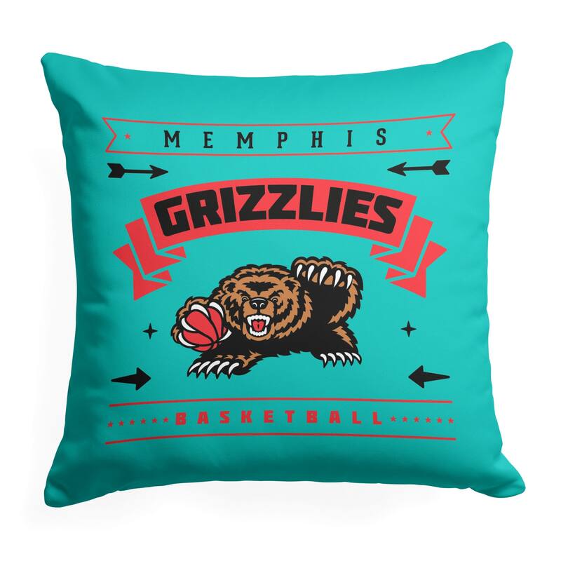 NBA Memphis Grizzlies Hardwood Classic 18 Inch Throw Pillow