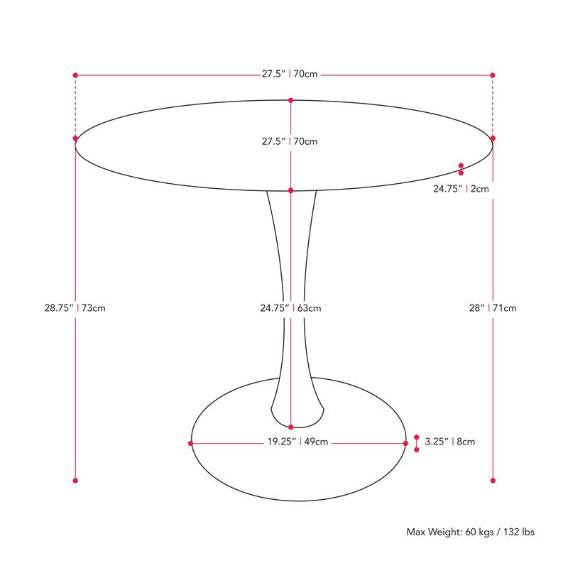 4 Piece Ivo Pedestal Bistro Dining Set with Chairs