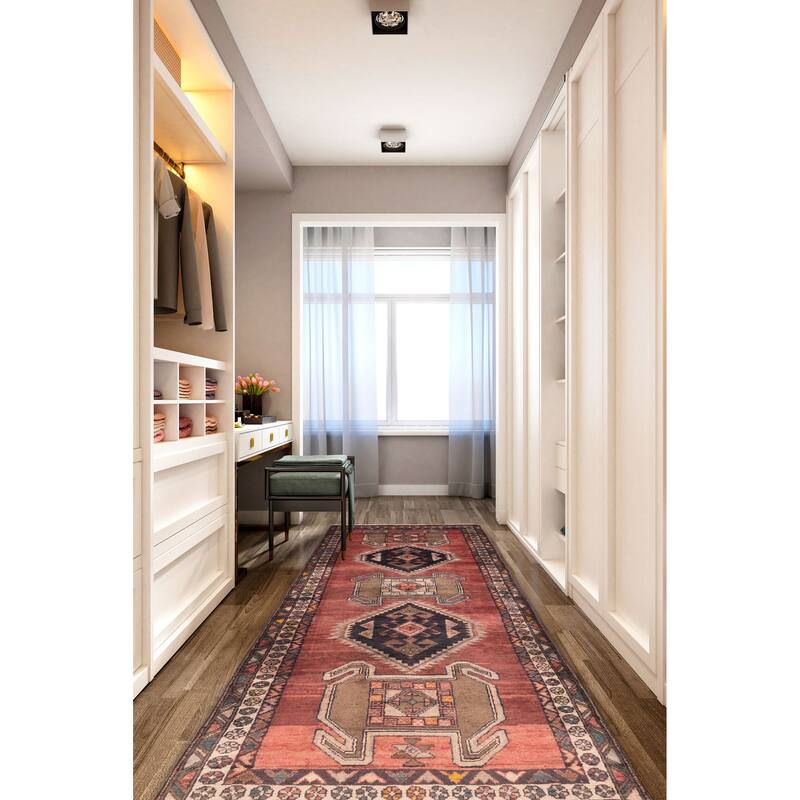 ECARPETGALLERY Hand-knotted Konya Anatolian Dark Red Wool Rug - 3'8 x 10'5