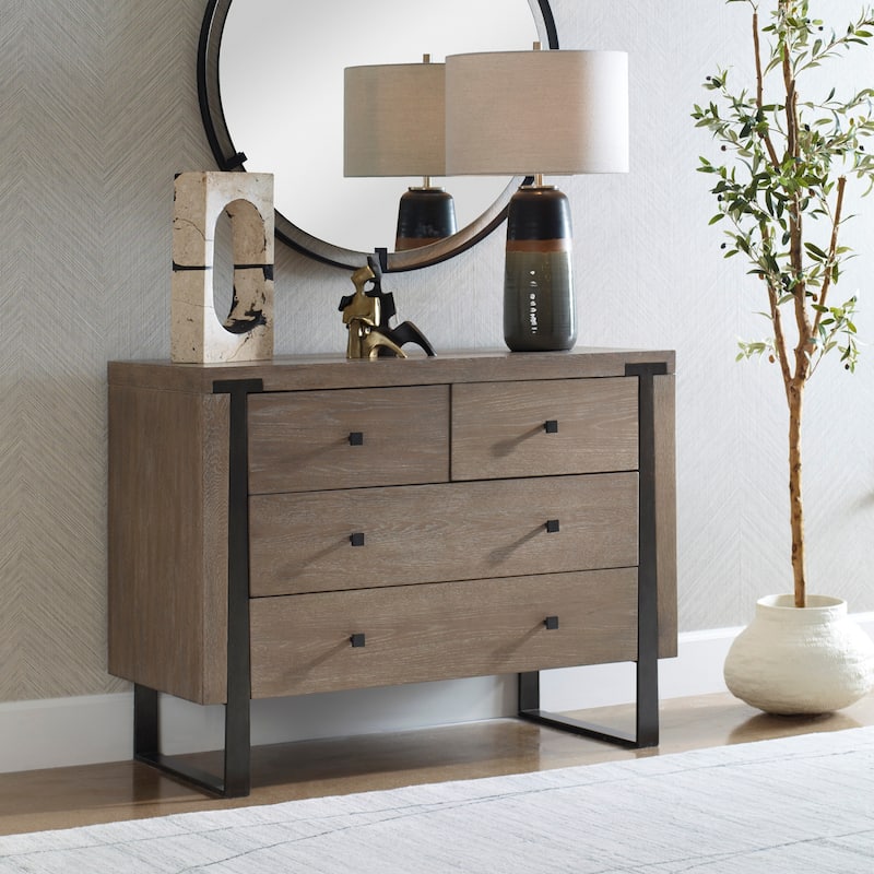 Uttermost 25748 Gabriel 42" Wide 4 Drawer Oak Veneer Dresser