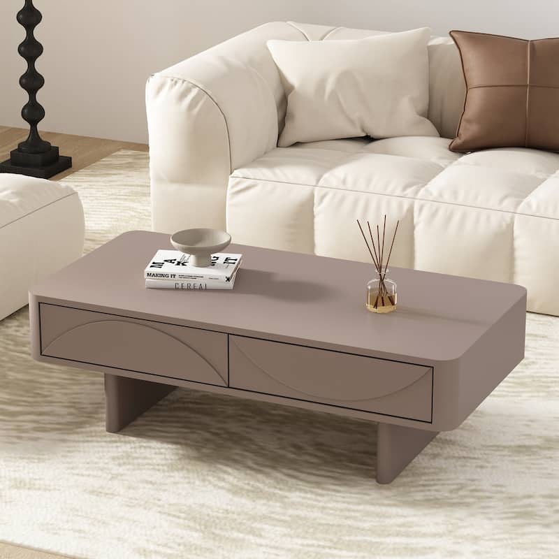 Manhattan Comfort Ella 47" Coffee Table - Mocha