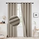 preview thumbnail 13 of 33, Deconovo Linen Blackout Curtains and Drapes for Bedroom 2 Panels W52 x L84 - Linen