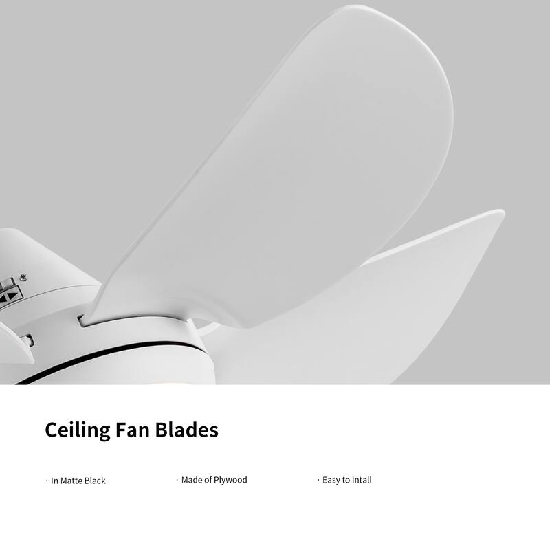 Modern 30-in.Integrated LED Ceiling Fan With Matte White Blades - 30 INCHES