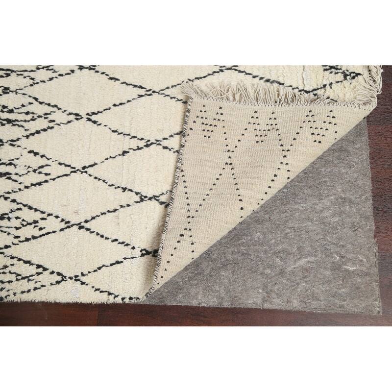 Trellis Moroccan Oriental Wool Area Rug Hand-knotted Home Decor Carpet - 8'0" x 10'5"