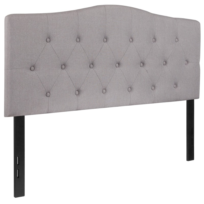 Arched Button Tufted Upholstered Headboard