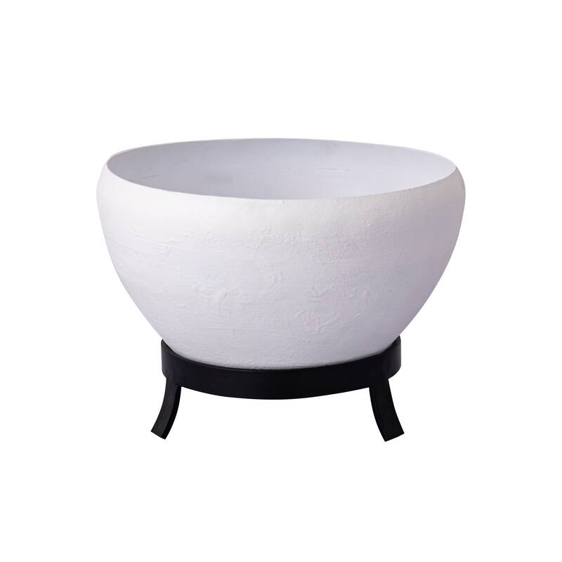 Elk Home Teris Plaster White Metal 17.5 Inch Wide Planter