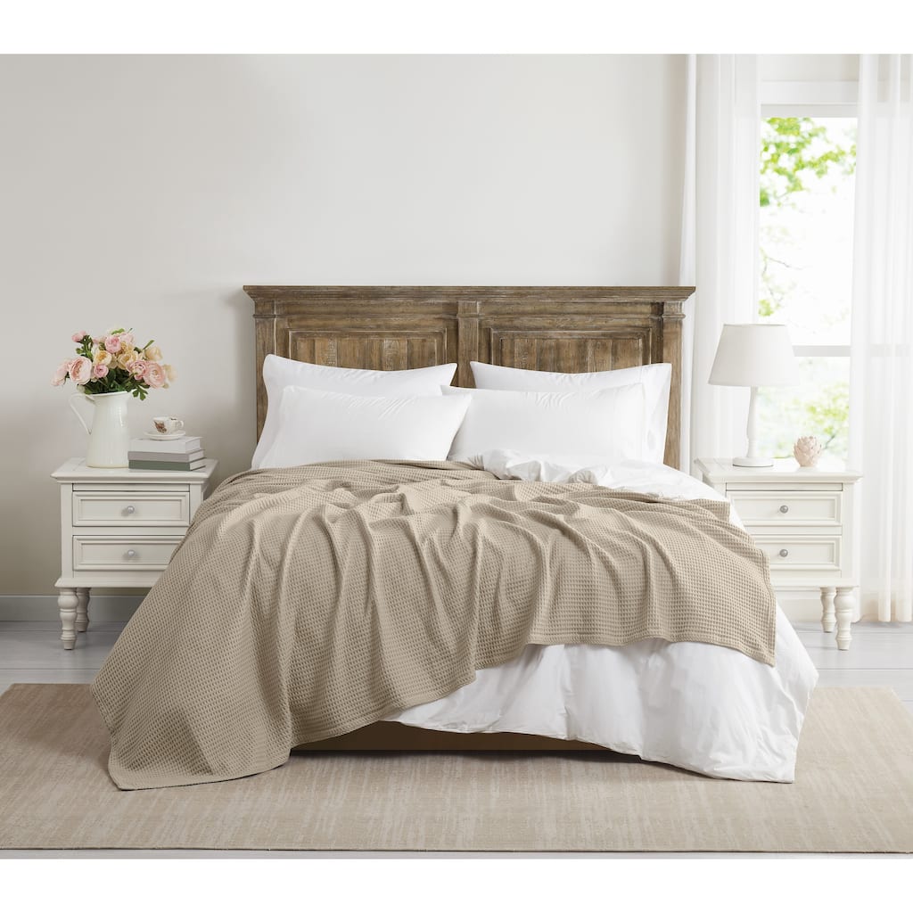 The Farmhouse by Rachel Ashwell Cotton Waffle Blanket and Throw