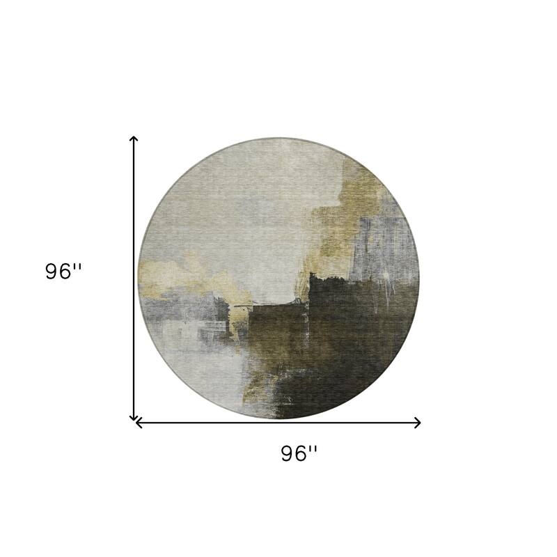 HomeRoots Abstract Transitional Rectangle Outdoor Rug