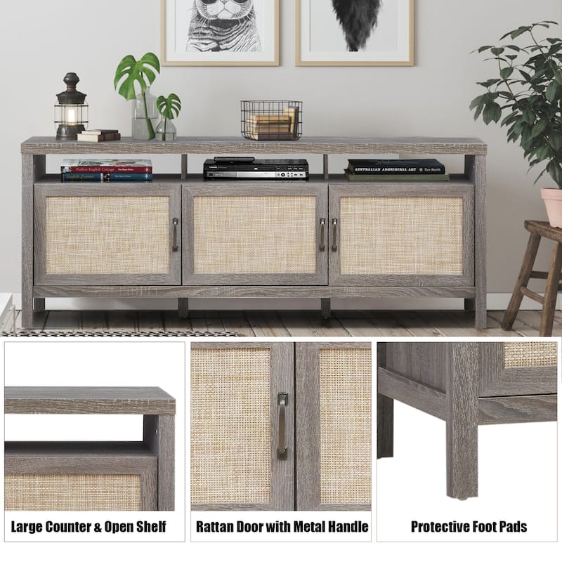 Gymax TV Stand Entertainment Media Center for TV's up to 65'' w/ - See Details
