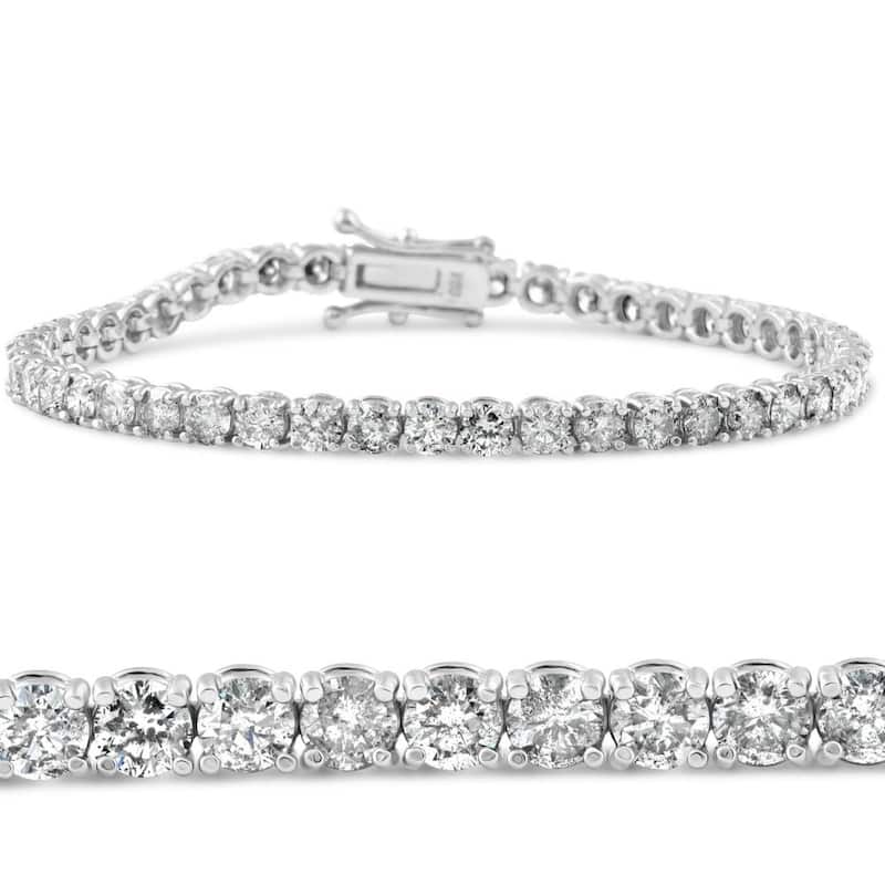 5 5/8ct White Gold Round Diamond Tennis Bracelet