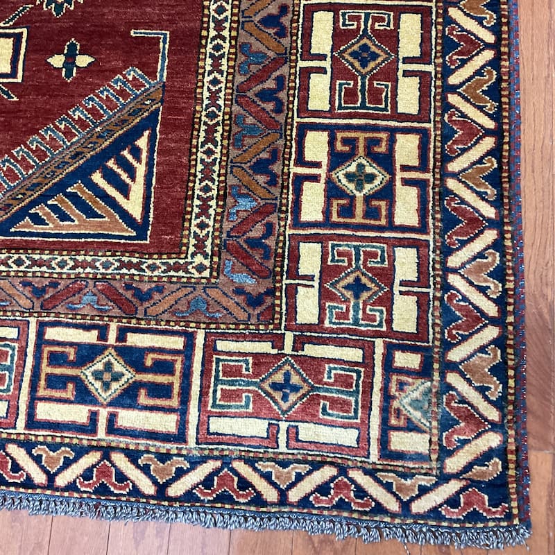 HERAT ORIENTAL Handmade Super Kazak Wool Rug - 6'9" x 9'8"