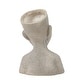 preview thumbnail 6 of 8, Speckled Beige MgO Happy Bust Head Indoor/Outdoor Statue Planter
