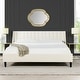 preview thumbnail 49 of 160, Aspen Vertical Tufted Upholstered Platform Bed Cloud White Performance Velvet - King