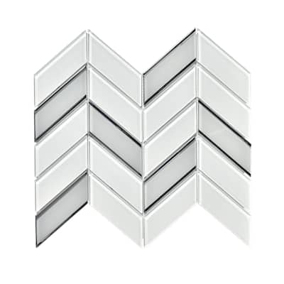 Chervon Glass Mosaic Wall Tiles