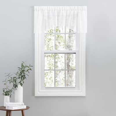 Shannon Premium Slubbed Linen Crescent Curtain Valance