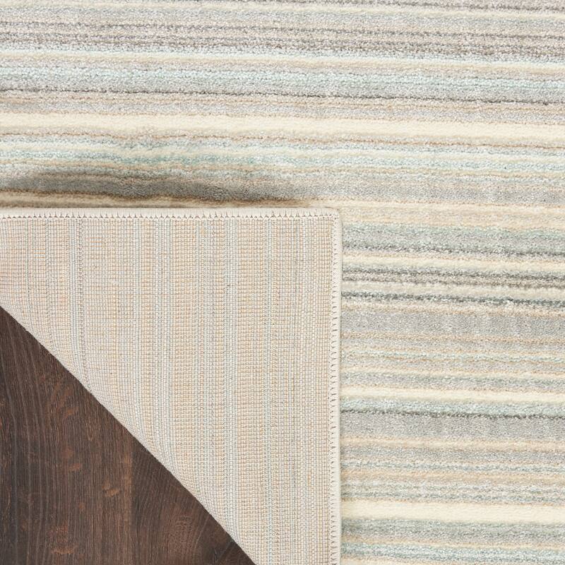 Nourison Marmara Contemporary Coastal Stripe Linear Area Rug