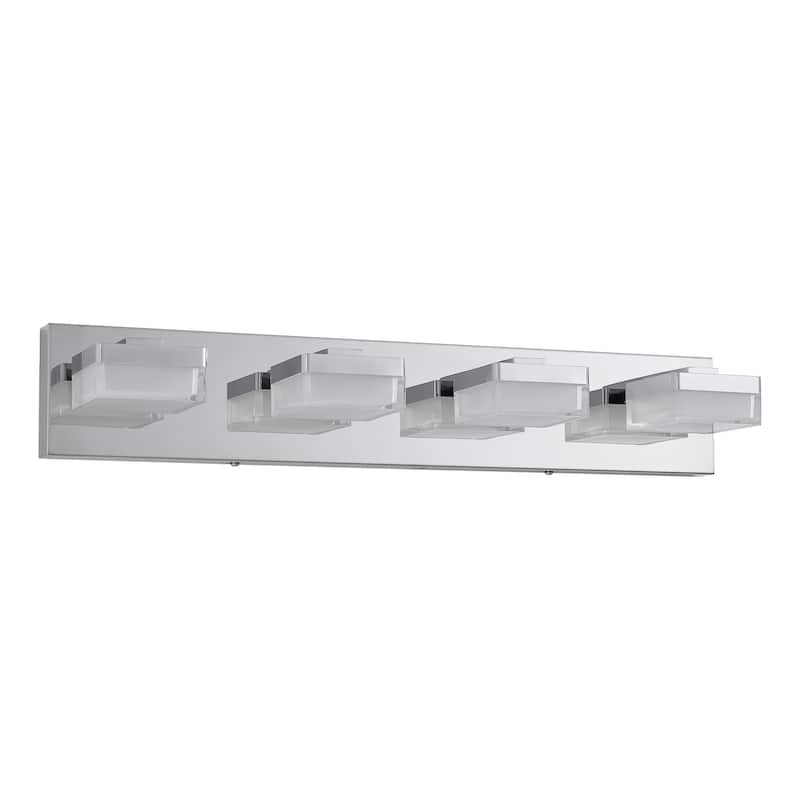 Modern LED Vanity Light, 4-Lights Wall Sconce for Bathroom and Mirror, Sleek Minimalist Design, Energy-Efficient