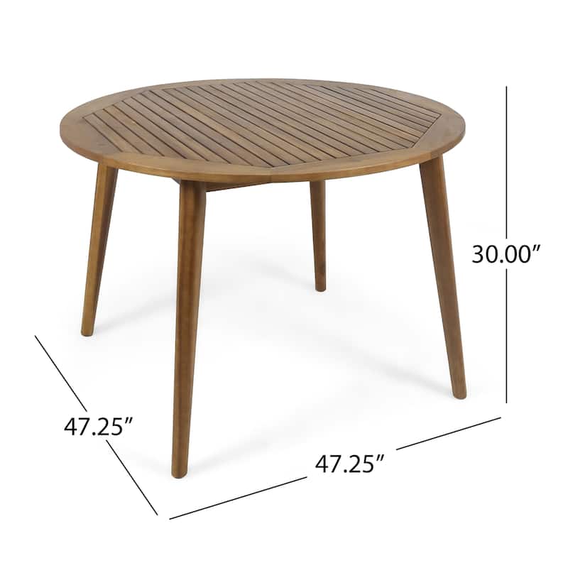 Christopher Knight Home- Blackthorne Acacia Wood Outdoor 5 Piece Dining Set