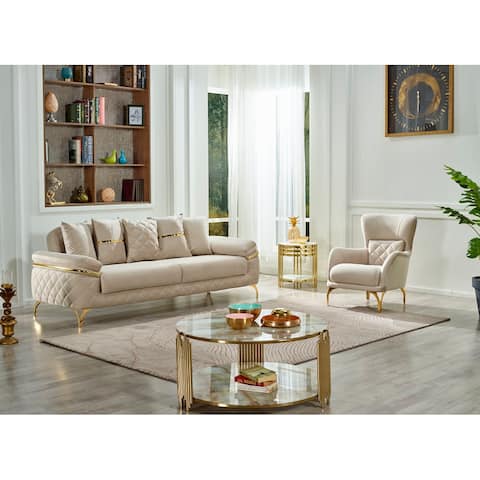 Pord 2-piece Pillow Back Living Room Set