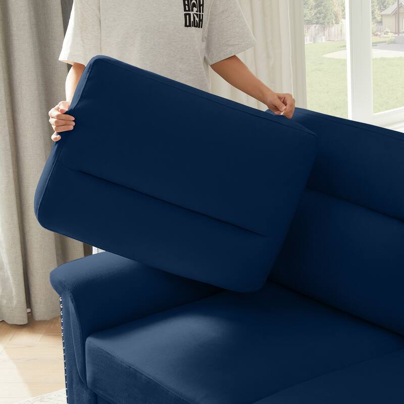 Modular Sectional Sofa, 102 Inch L Shaped Couch Set, 3-Seater Comfy Cloud Couches with Movable Ottoman, DIY Combination