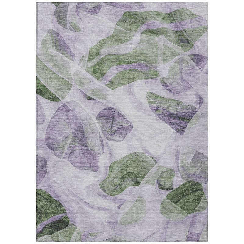 HomeRoots Abstract Transitional Rectangle Outdoor Rug