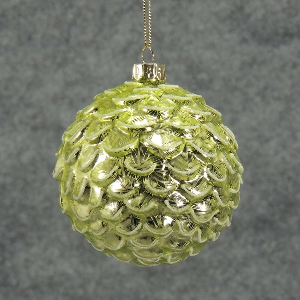 Shop 1 Pc 35 X 11 Inch Pine Cone Glass Ornament For Holiday
