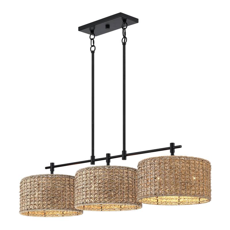 3-Light Coastal Kitchen Island Chandelier Light - 41'' W