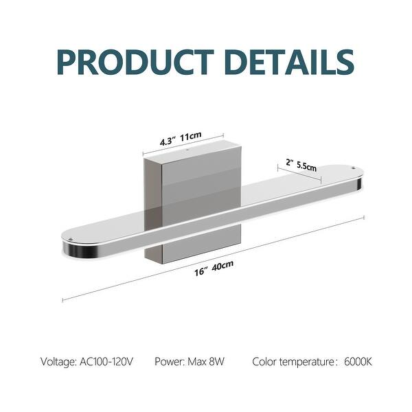 16 Inch LED Dimmable Bathroom Light Fixtures Modern Over Mirror - Bed ...