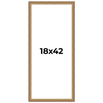 18x42 Frame Red Solid Wood Picture Frame Width 1.75 Inches | Interior Frame Depth 1 13/16 Inches